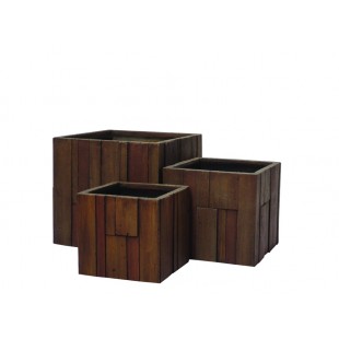 Květináč WOOD CUBE (ve třech velikostech)