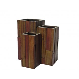 Květináč WOOD TUBE (ve třech velikostech)